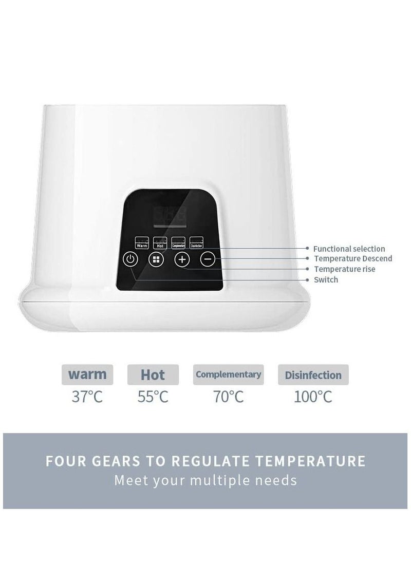 XiuWoo - 4-in-1 Smart Thermostat Double Bottle Warmer, Milk Warmer, Food Heater and Bottle Sterilizers with Intelligent LED Temperature Panel Control - Image 1