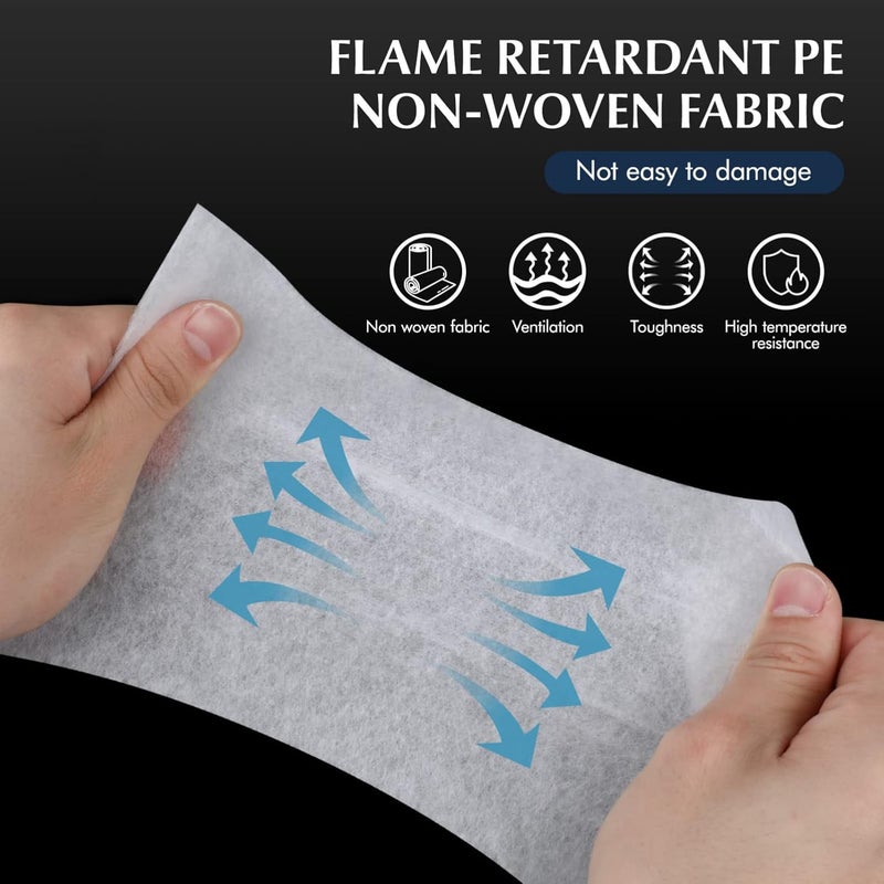 woobles Fabric Stickers Kitchen Oil Proof Sticker, 1 roll Non- Woven Fabric Paper Anti Oil Fumes Stickers, Range Hood Filter Paper Oil Absorbing Paper Roll Wallpaper (10M/ 3.28 Feet) Box Fan Filter - Image 5