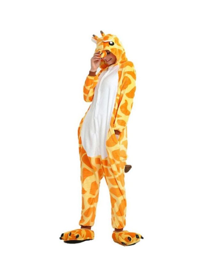 QiaoKai Giraffe Shaped Comfy Onesie Yellow/Brown/White - Image 3