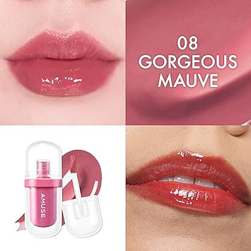 Amuse JELFIT TINT 12Hour Lasting JellyLike Texture Moisturizing Lip Stain Vegan in Handy Size for Travel 08 GORGEOUS MAUVE - Image 2