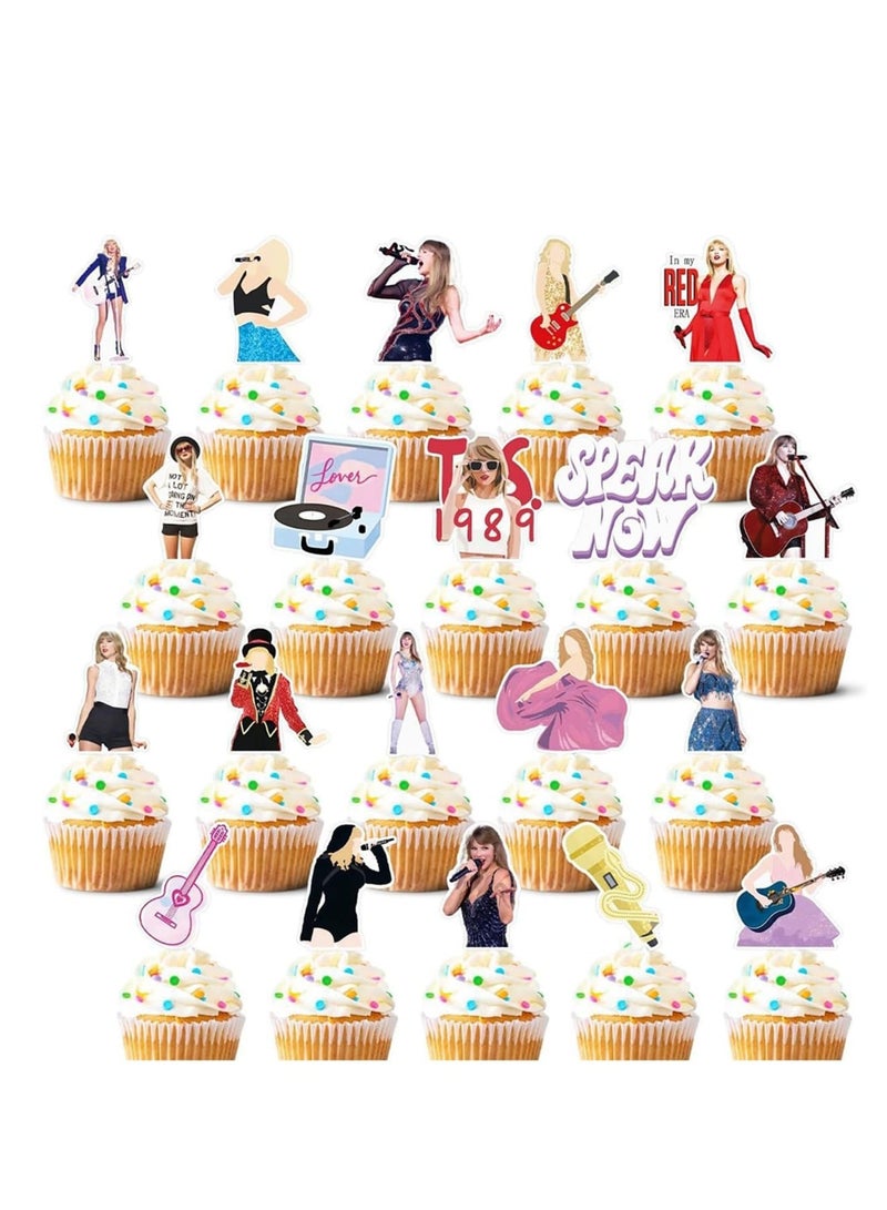 Suntown 40Pcs Cupcake Decorations, Cupcake Cards, Food Safe Cake Toppers - Image 1