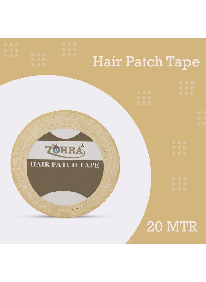 Zohra - Hair Patch Tape| Hair Wig Tape| Ultra Hold Tape| Double-Sided Hair Patch Tape| Cotton-Cloth Tape| Waterproof| Maximum Hold Upto 2 Weeks (Yellow, 1 Inch, 20 Metre) - Image 1