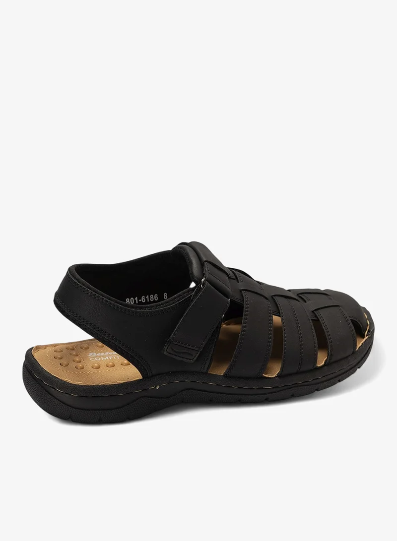 Bata Black Comfit Wellness Fisherman Sandals for Men | Best Price UAE