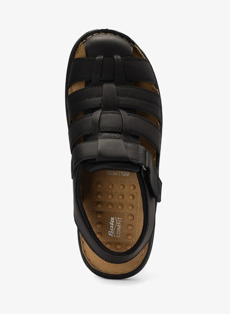 Bata Black Comfit Wellness Fisherman Sandals for Men | Best Price UAE