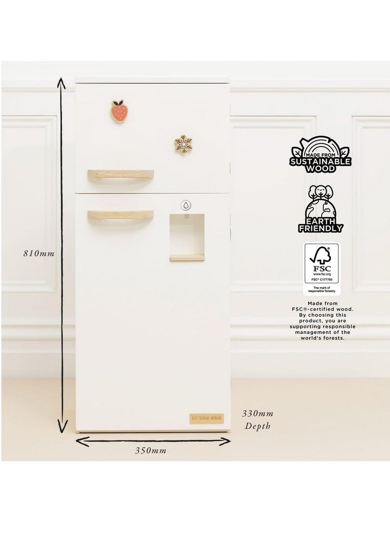 Le Toy Van Le Toy Van Kitchen Freestanding Fridge Freezer - Wooden Pretend Play Appliance for Kids, Role-Playing, Realistic Kitchen Toy, Interactive Play, Play Kitchen Set  - Image 5