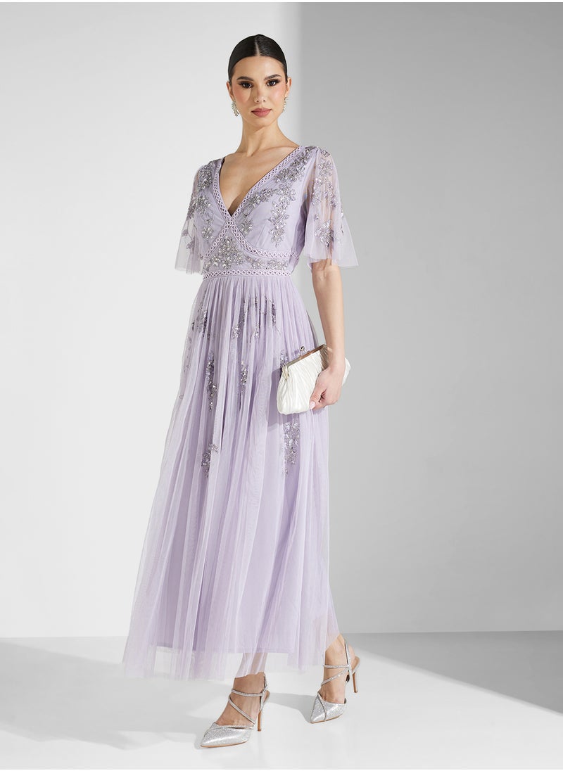 Maya Embellished Tulle Maxi Dress  - Image 1