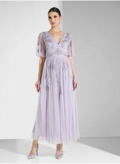 Maya Embellished Tulle Maxi Dress  - Image 4