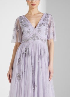 Maya Embellished Tulle Maxi Dress  - Image 3