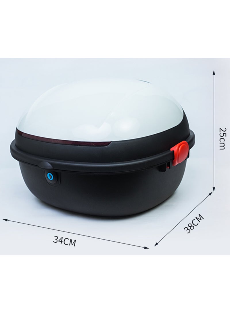 صندوق خلفي للدراجة النارية، حقيبة تخزين كبيرة مقاومة للماء مع مفتاحين - Image 2