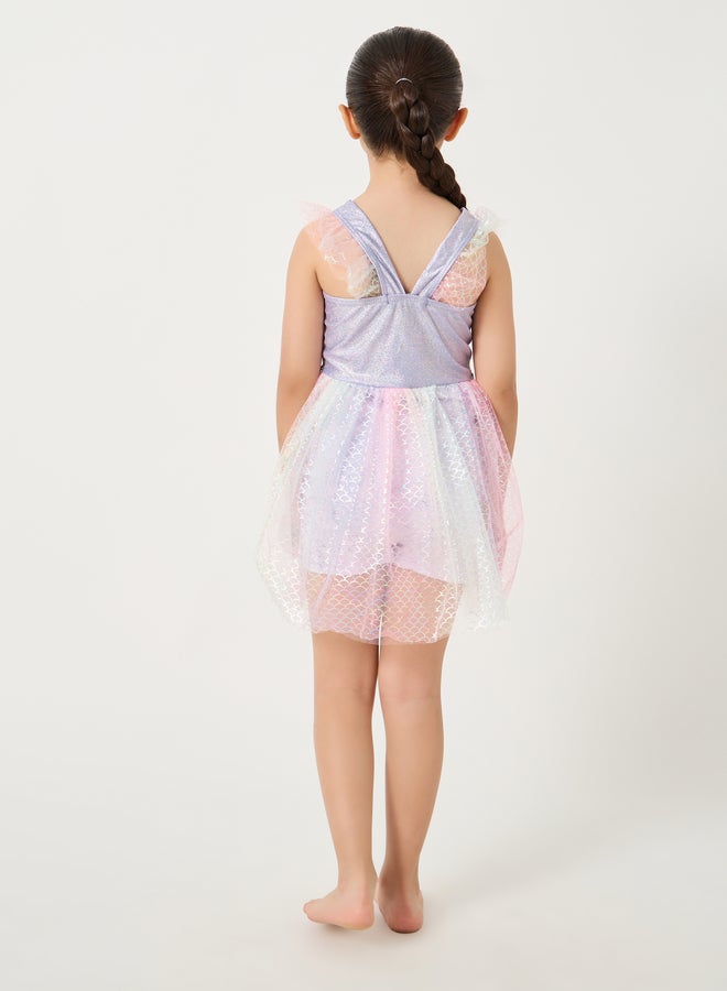 ستايلي مايوه نسائي مزين بكشكش وطبقات - Image 5