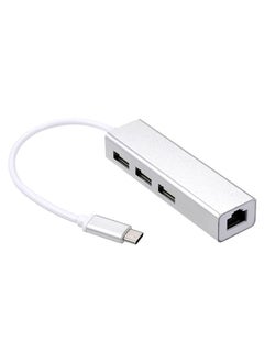 نيبمينينت بطاقة محول موزع شبكة من منفذ USB إلى Type-C أبيض  - Image 1