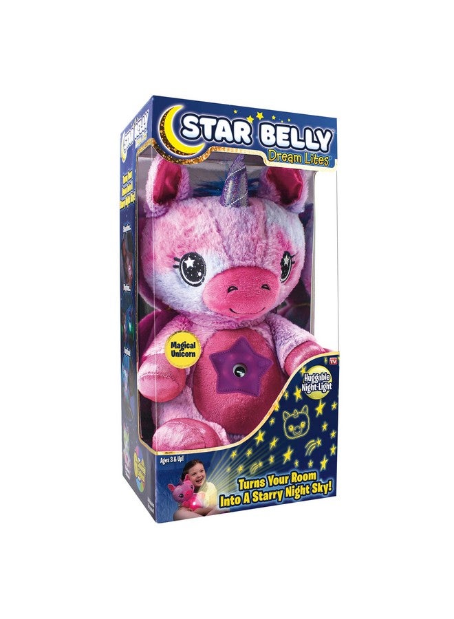 Ontel Star Belly Dream Lites, Stuffed Animal Night Light, Magical Pink And Purple Unicorn - Projects Glowing Stars & Shapes In 6 Gentle Colors, As Seen On Tv - Image 1