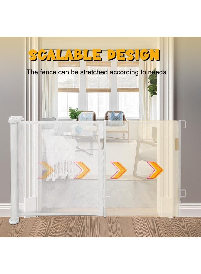 CHIYLE Retractable Baby Safety Gate 180cm – Extra Wide Mesh Gate for Stairs, Doorways & Hallways – One-Hand Lock, Easy Installation, Indoor & Outdoor Pet & Child Barrier - Image 3