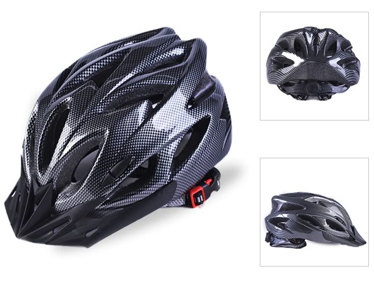 FASTPED Bicycle Helmet with Adjustable Lightweight Bike Helmet (Black with white dotes) - Image 1