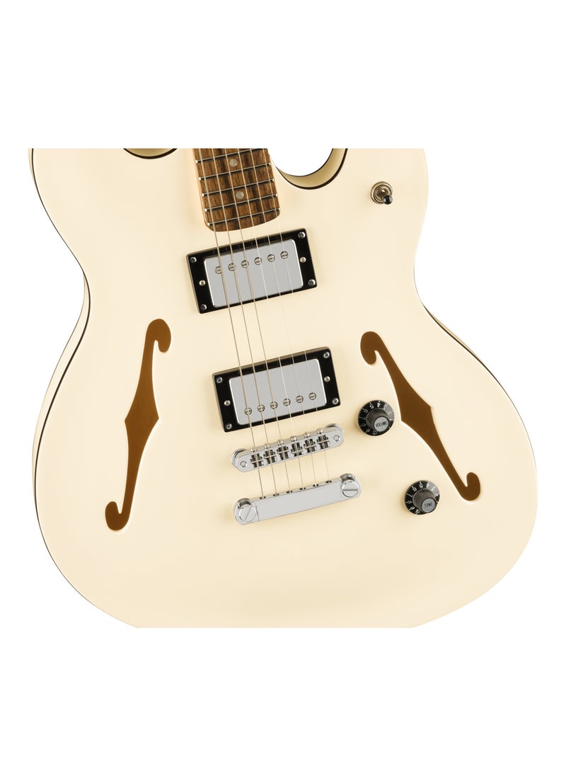 FENDER Fender 0378450505 Squier Affinity Series Starcaster Deluxe Semi-hollowbody Electric Guitar - Olympic White  - Image 4
