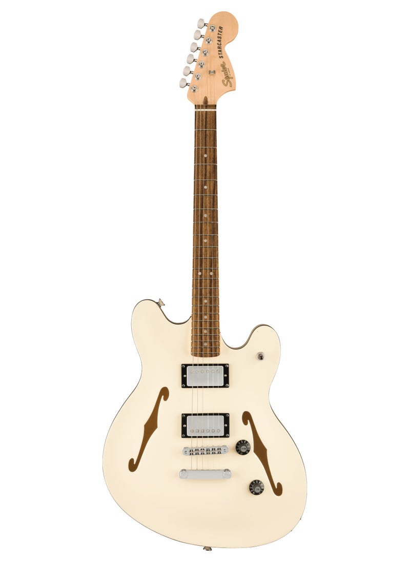 FENDER Fender 0378450505 Squier Affinity Series Starcaster Deluxe Semi-hollowbody Electric Guitar - Olympic White  - Image 1