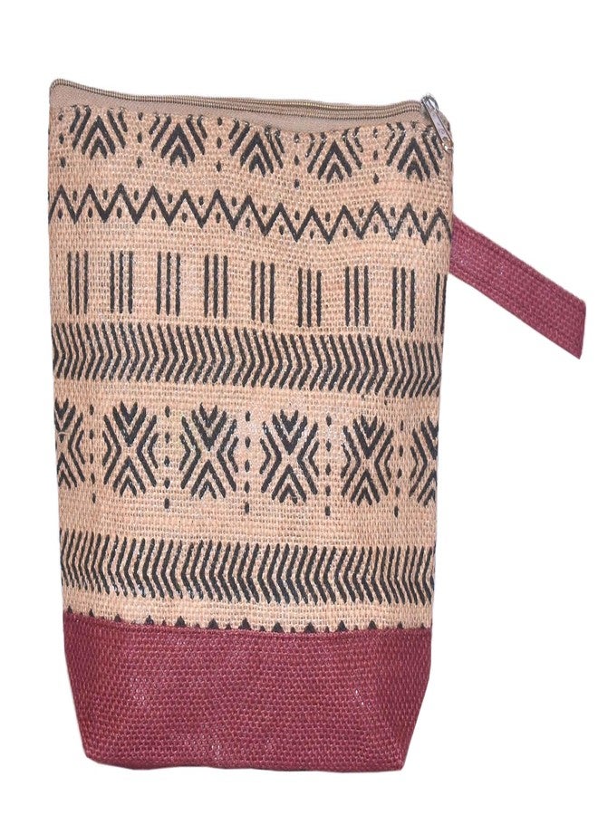 Daffodil Jute Bags Handcrafted Mandala Print Bag with Utility Pouch Combo Jute Carry Bag for Men & Women Tiffin Bag, Shopping Bag with Cosmetic Pouch (Pack of 2) - Image 5