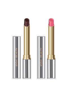KYDA KYDA 2 Colors Tinted Lip Balm, Hydrating Sheer Formula Lip Balm, Natural Glossy Finish, Moisturizing Lip Care Balm for Dry Lips, Black Candy +Rose Candy  - Image 1