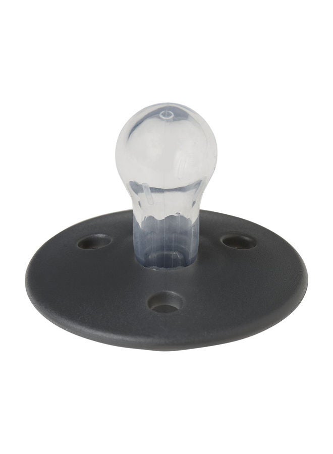 Mininor Pack Of 1 Baby Round Silicone Pacifier, 6 Months +, Black Raven