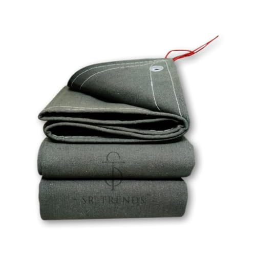 SR TRENDS 700 GSM Waterproof Tarpaulin | Durable, UV-Resistant Tarp for Outdoor, Construction & Camping (Grey, 6 x 7.5 FT) - Image 1