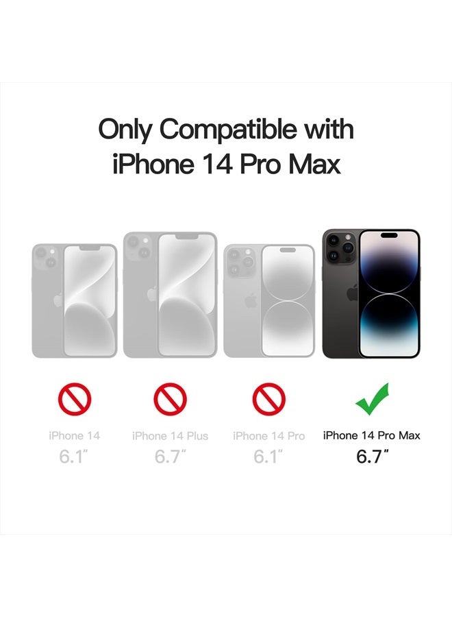 Jetech Magnetic Case for iPhone 14 Pro Max 6.7-Inch Compatible with MagSafe, Translucent Matte Back Slim Shockproof Phone Cover (Black) - Image 2