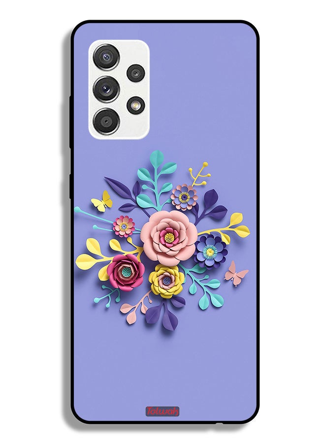 Tolwak Samsung Galaxy M32 5G Protective Case Cover Flowers Art - Image 1