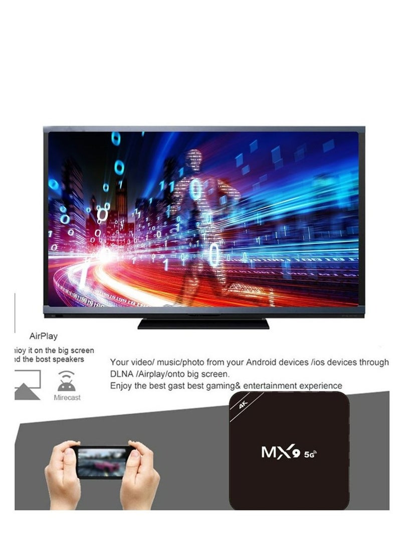MX9 5G New Version Smart TV Box 4K  for Android 10 2.4G Wifi 3D Video Media Player