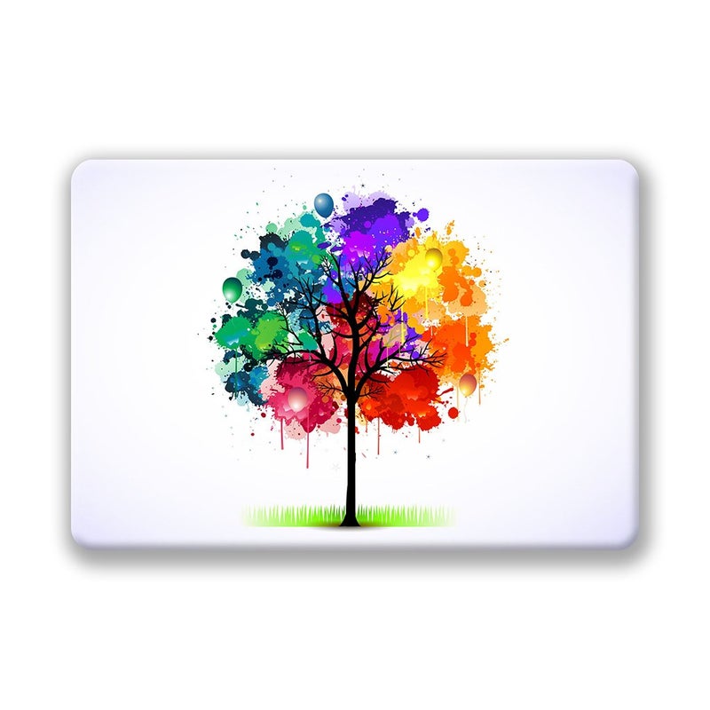 UESWILL Creative Design Smooth Hard Case Cover Compatible with MacBook Pro 15 inch with Retina Display (NO Touch Bar,NO CD-ROM) Model A1398 + Microfibre Cleaning Cloth, Colorful Tree - Image 2