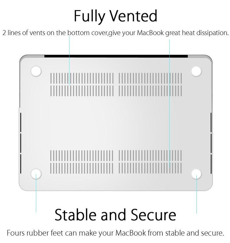 UESWILL Creative Design Smooth Hard Case Cover Compatible with MacBook Pro 15 inch with Retina Display (NO Touch Bar,NO CD-ROM) Model A1398 + Microfibre Cleaning Cloth, Colorful Tree - Image 5