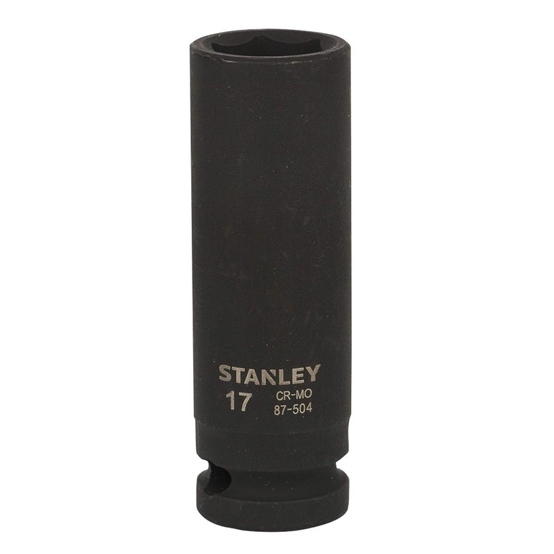 Stanley STANLEY STMT875048B 12inch 17mm ChromeMolybdenum Steel Impact Deep Socket Black  - Image 1