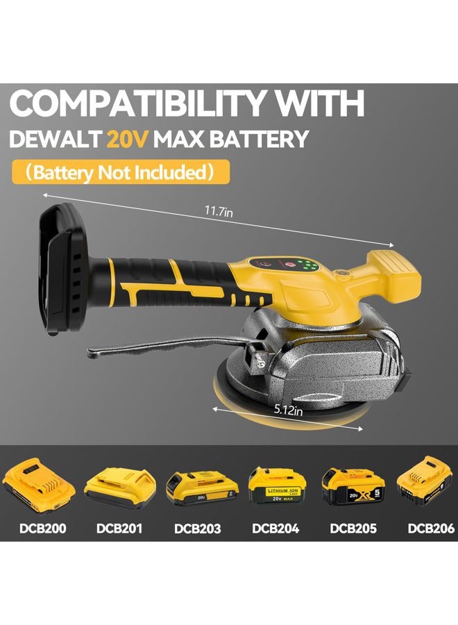 Samvinor Tile Vibration Tool for Dewalt 20V Battery, Cordless Tile Vibration Leveling Machine with 5 Adjustable Speed, Tile Suction Cup Oscillating Tools, Lock Design, for Floor Wall (Battery Not Included) - Image 2