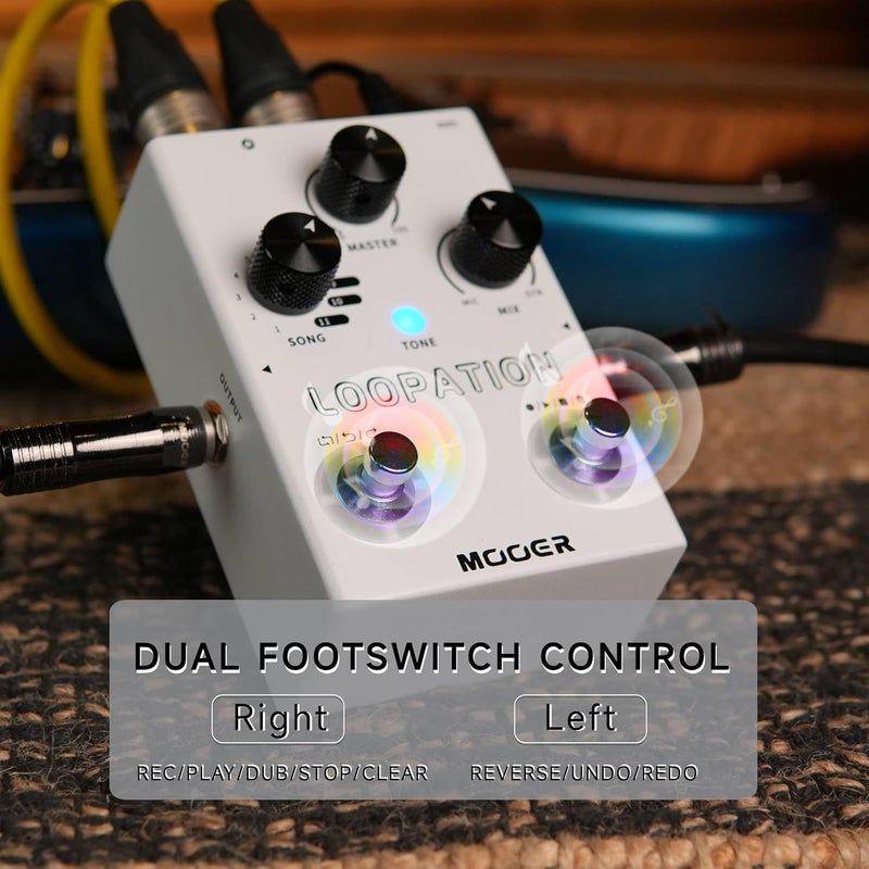 MOOER Looper Vocal Effects Processor - Guitar Voice Pedal for Live Singing, Streaming, and Recording - Image 5