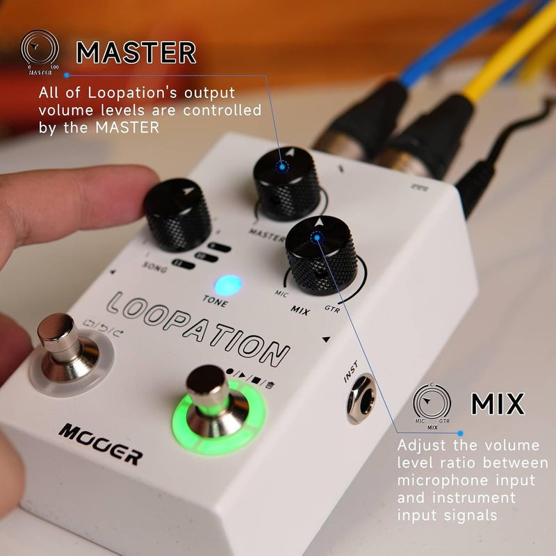 MOOER Looper Vocal Effects Processor - Guitar Voice Pedal for Live Singing, Streaming, and Recording - Image 3