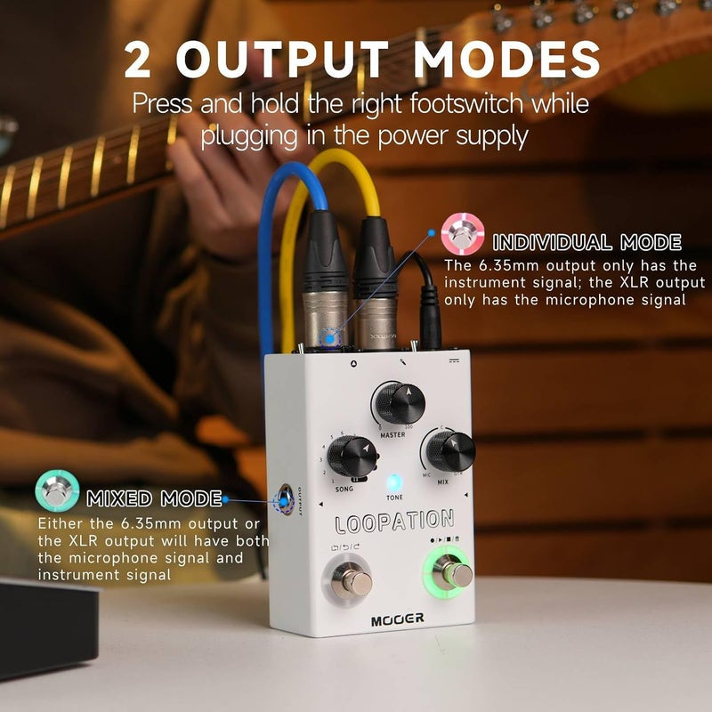 MOOER Looper Vocal Effects Processor - Guitar Voice Pedal for Live Singing, Streaming, and Recording - Image 4
