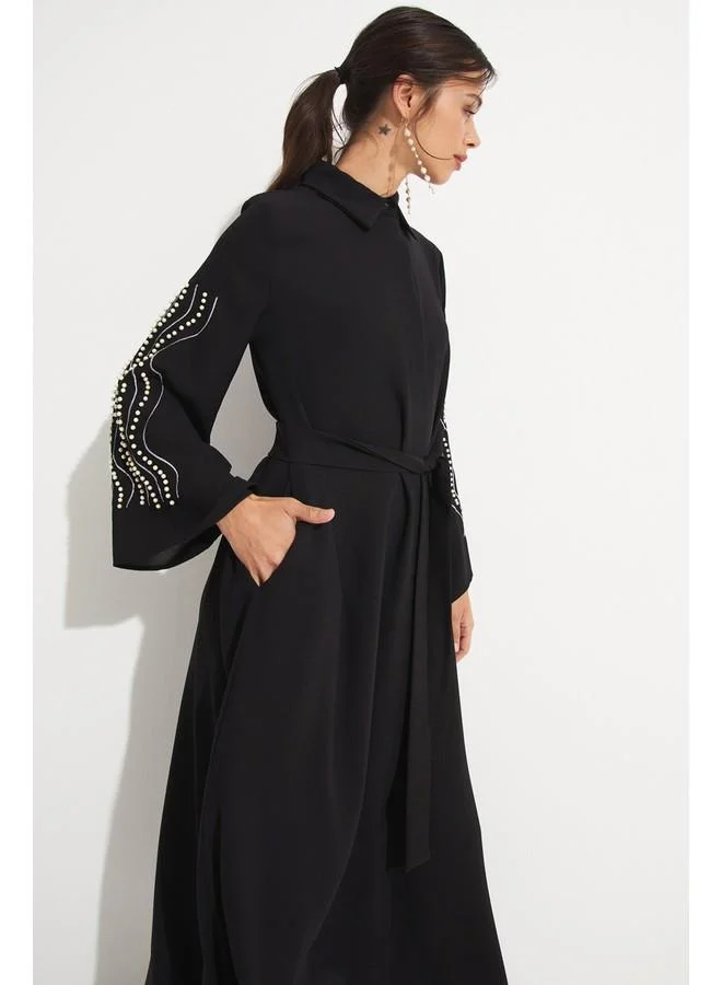 JUNE Embroidered Sleeve Dress