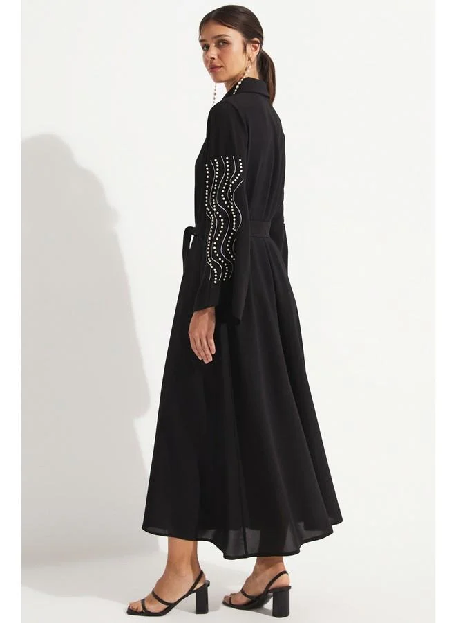 JUNE Embroidered Sleeve Dress