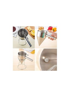 erorex Stainless Steel Donut, Cupcake Batter Dispenser Funnel (Silver)  - Image 4