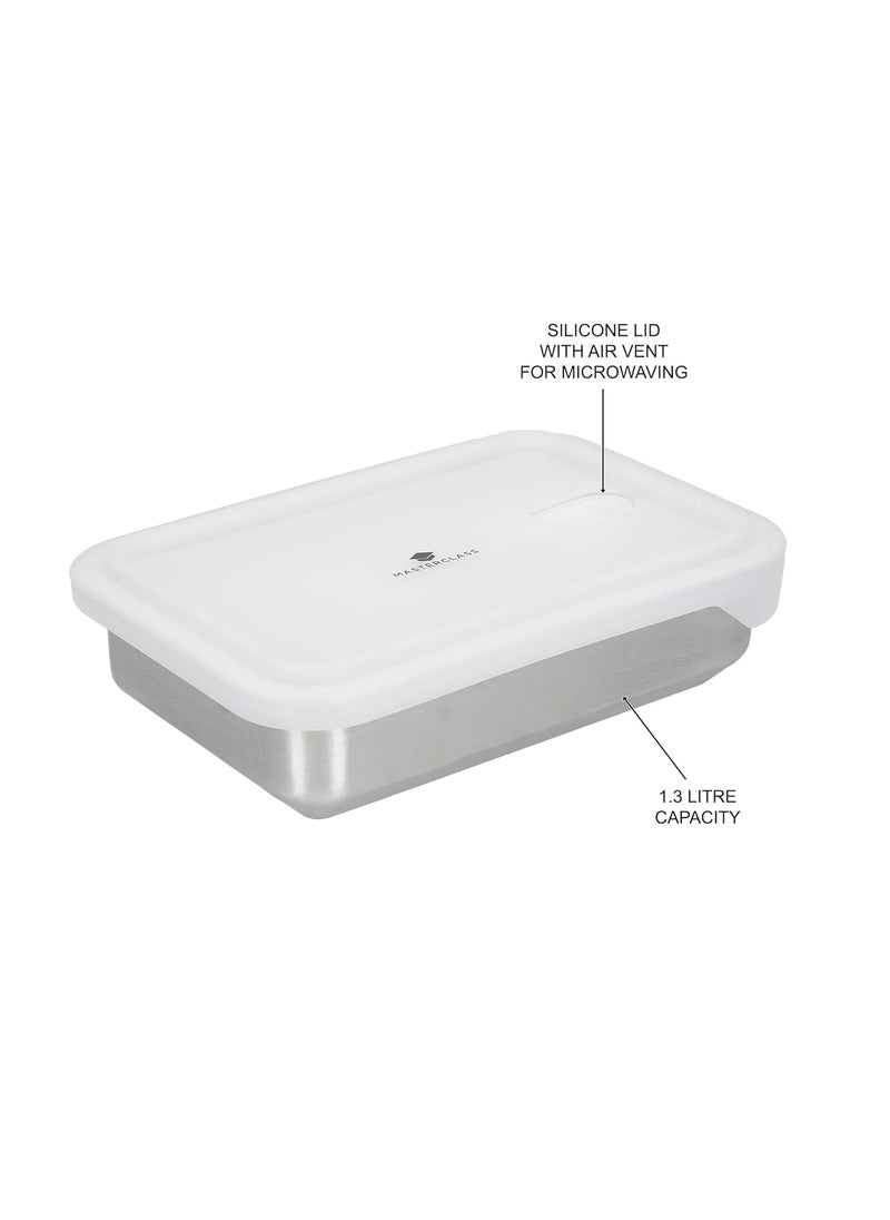Master Class - MasterClass AllinOne Stainless Steel Container For thinKitchen with Lid Oven Freezer and Microwave Safe 13 L - Image 1
