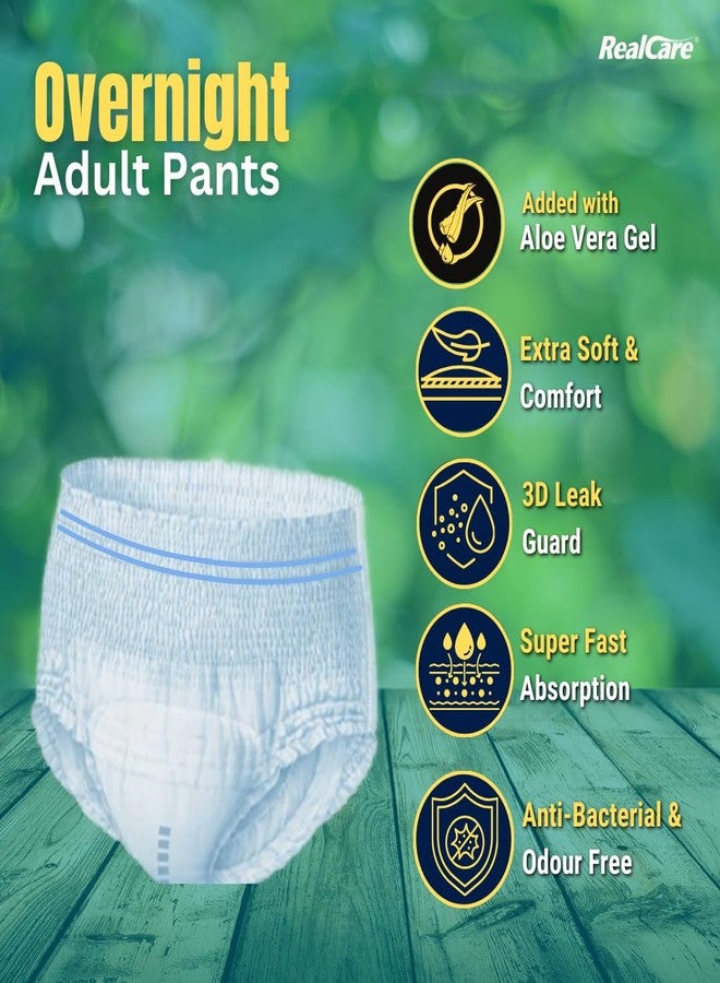 Realcare Overnight Adult Pull Ups (Pant Style) with Odour Control, Leak Proof, Soft Waist Panel & Anti-Bacterial Absorbent Core. Size - XL (86-160 cms, 34-63 Inch) Pack of 1 (10 counts) - Image 4