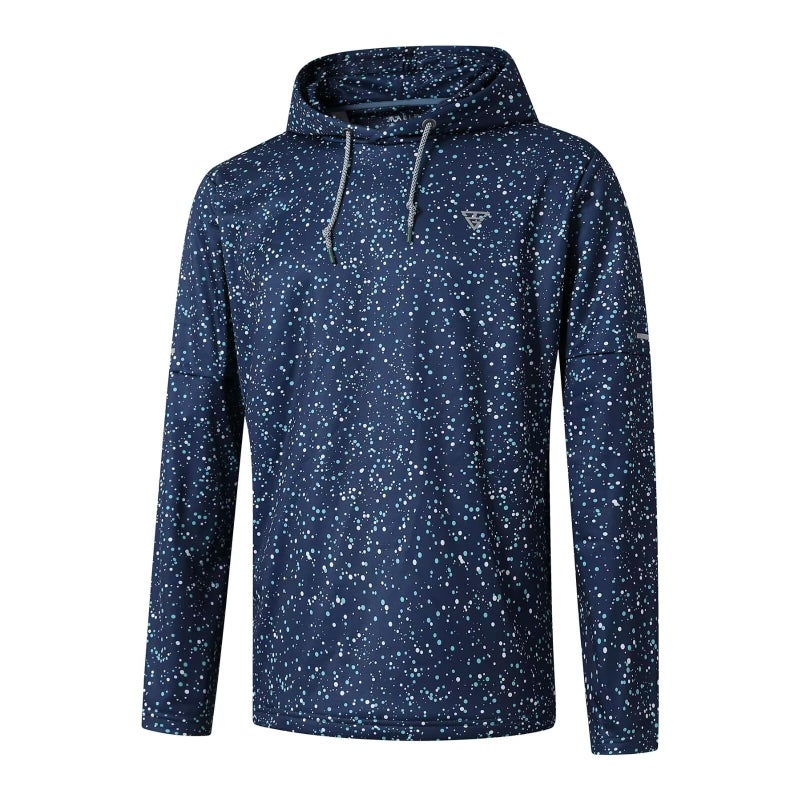 M MAELREG Hoodies for Men Golf Hooded Sweatshirts Dry Fit Lightweight Full Print Pocket Mens Hoodies Pullover Polka Dots - Image 1