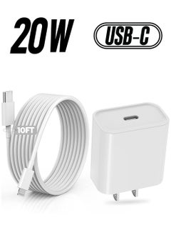 20W PD Fast Charger Type C Power Wall Charger Block 6FT USB C to Lightning Cable Compatible iPhone 12/12 Mini/12 Pro Max/11 Pro/Xs