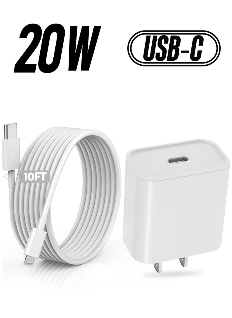 ELTRAZONE - 20W PD Fast Charger Type C Power Wall Charger Block 6FT USB C to Lightning Cable Compatible iPhone 12/12 Mini/12 Pro Max/11 Pro/Xs - Image 1