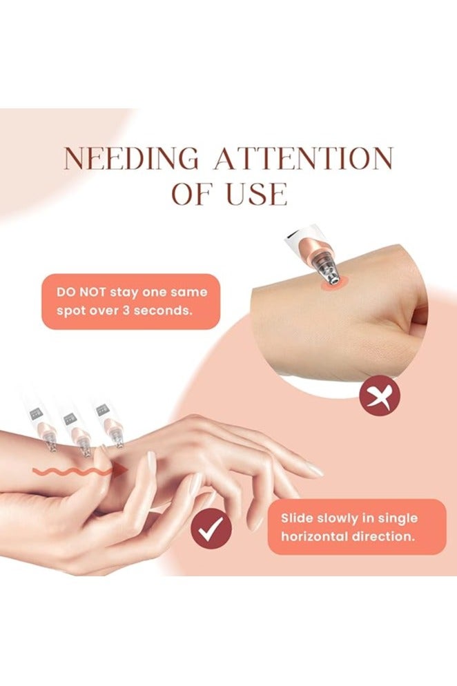 Walpck 2025 Blackhead Remover Pore Vacuum,Facial Pore Cleaner-3 Suction Power,5 Probes,USB Rechargeable Blackhead Vacuum Kit Electric Acne Extractor Tool for Adult (White) - Image 4