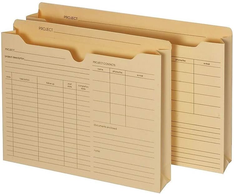 Staples 486083 Manila Reinf PrePrinted Jackets LTR 2Inch Expansion 50BX - Image 2