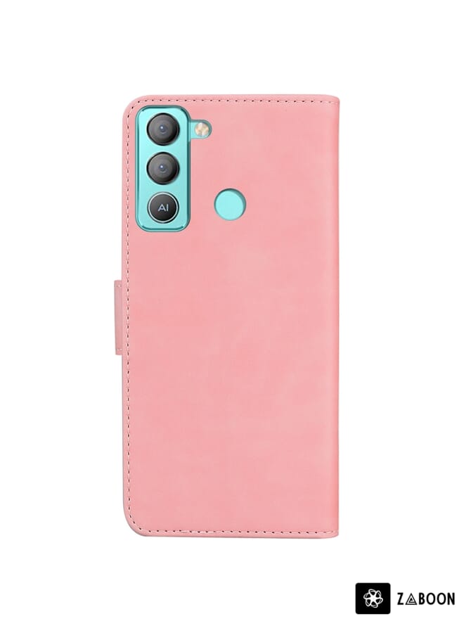 Zaboon Protective Case Cover For Tecno Pop 5 LTE BD4 Skin Feel Pure Color Flip Leather - Image 2