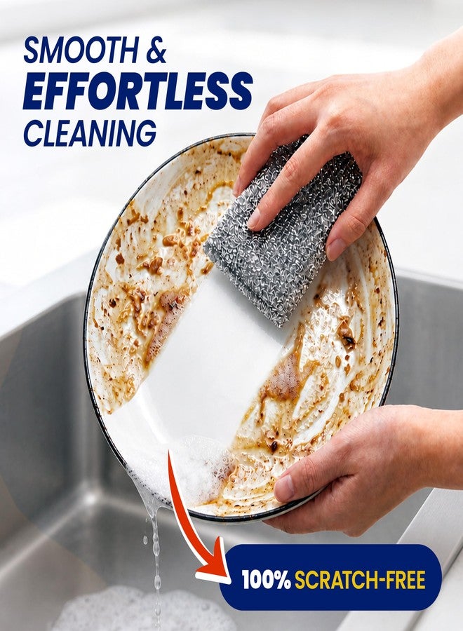 SCRUBIT Scrub Sponges for Kitchen, Non-Scratch Dish Sponges, Heavy Duty Steel Wool Scrubber Sponges Kitchen & Dishes Scrubbers (2) - Image 3