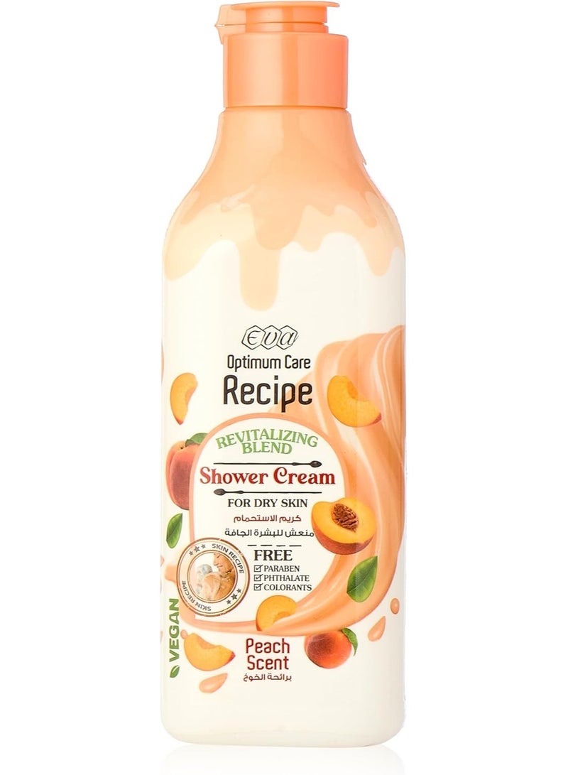 إيفا كريم استحمام مرطب ومنعش للبشرة الجافة من أوبتيمم كير - برائحة الخوخ 370 مل - Image 1