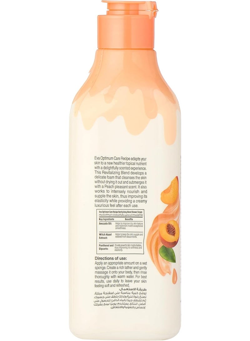 إيفا كريم استحمام مرطب ومنعش للبشرة الجافة من أوبتيمم كير - برائحة الخوخ 370 مل - Image 2