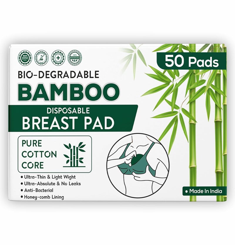 ARGONIUM ELON Disposable Nursing Breast Pads for Women | 50 Pads | Ultra Thin Honeycomb Maternity Pads | Highly Absorbent & Soft Cotton | Discreet Fit Breastfeeding Pad | Compact & Discreet | Self Adhesive Glue - Image 1