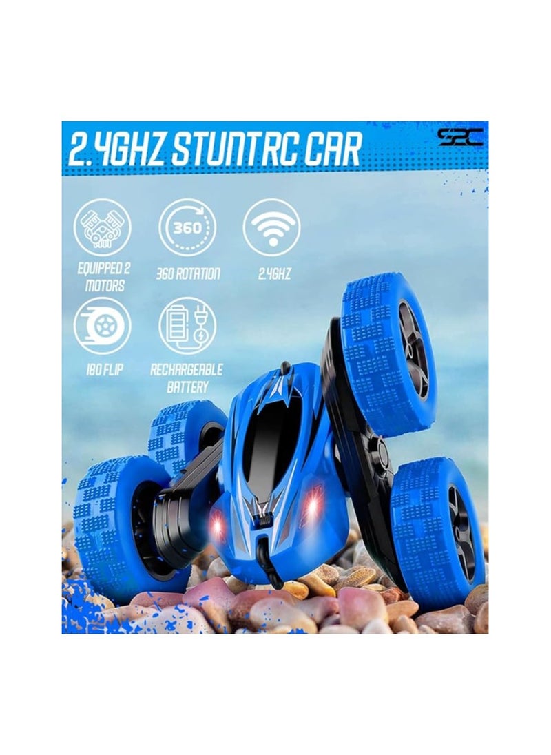 S2C Remote Control Car, RC Cars Stunt Car Toy, 4WD 2.4Ghz Double Sided 360° Rotating RC Car with Headlights, Kids Xmas Toy Cars for Boys/Girls  - Image 2